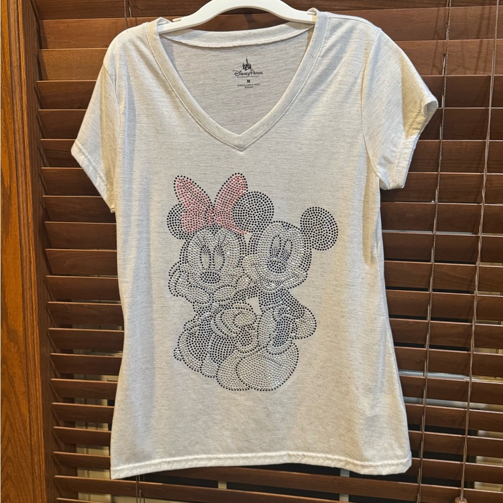 Disney Gray T-Shirt with Mickey and Minnie Design
